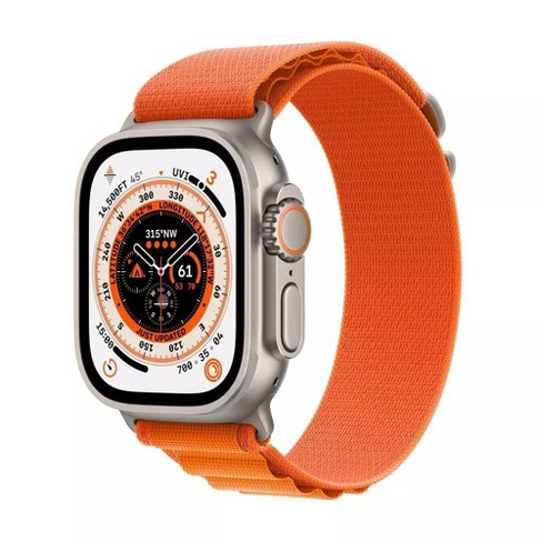 Refurbished Apple Watch Ultra GPS + Cellular 49mm Titanium Case with Orange  Alpine Loop - Small (2022, 1st Generation) - Target Certified Refurbished