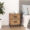 vidaXL Nightstand Bedside End Side Table with Drawer Furniture Solid Wood Pine - 4 of 4