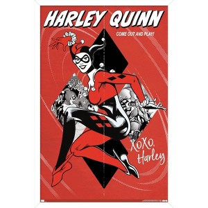 Trends International DC Comics - Harley Quinn - Come Out And Play Framed Wall Poster Prints - 1 of 4