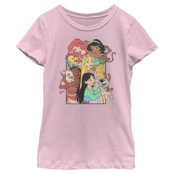 Girl's Disney Princess Pets Distressed T-Shirt