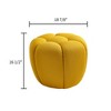 Luca, Sofa Ottoman,18.9" W x 18.9" D x 16.5" H,Yellow - 2 of 2