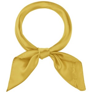 INSPIRE CHIC Women's Solid Color Satin Large Square Scarf Neckerchief Bandanas 35"x35" - 1 of 4