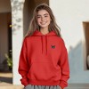 Dalix Butterfly Embroidery Relaxed Hoodie Soft Fleece Sweatshirt Drawcord Fit Lounge Womens - 4 of 4
