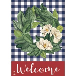 Briarwood Lane Everyday House Flag 40x28 For Outdoor American Magnolia Wreath Patriotic Burlap House Flag Flag House Flag - 1 of 4