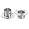 Unique Bargains Stainless Steel Low-leg Brushed Finish Closet Rod Holder 4 Pcs - 4 of 4