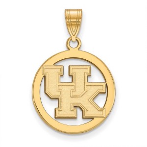 Black Bow Jewelry 14k Yellow Gold Plated Sterling Silver Kentucky Wildcats NCAA Small Pendant - 1 of 3