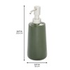 iDesign Ceramic Earth Collection Refillable Tall Soap Dispenser, Moss - 2 of 4