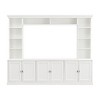 Mid-Century Entertainment Center Wall Unit with Bridge for 70" TV,97.4"W Media Console with Adjustable Shelf and Storage Cabinets-Baofuwish - 3 of 4