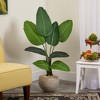Nearly Natural 45-in Travelers Palm Artificial Tree in Sand Colored Planter - 3 of 3