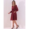 INSPIRE CHIC Women's Puff Long Sleeve Elastic Waist Glitter Stars Boat Neck Mesh Dress - 3 of 4