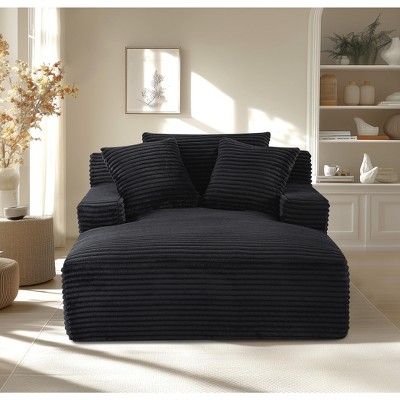 NicBex Couches for Living Room 66.1" Oversized Chaise Lounge Chair Corduroy Upholstered Sofa Sleeper Chair with Full Foam Cushioning