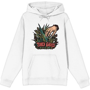 Labbing Touch Grass Gamer Nerd  Adult Long Sleeve Hoodie - 1 of 2