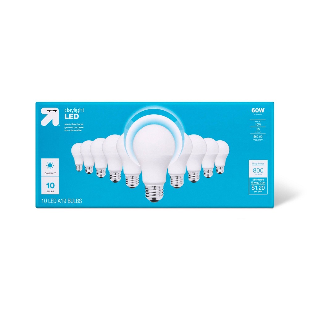 LED 60W 10pk Daylight Light Bulbs - up & up
