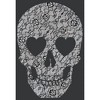 Women's Lost Gods Lace Print Heart Skull Racerback Tank Top - 2 of 4