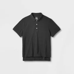 Men's Loose Fit Adaptive Polo Shirt - Goodfellow & Co™ Gray