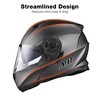 AHR Modular Full Face Motorcycle Helmet Flip up Dual Visor Motocross DOT S/M/L/XL/XXL - 3 of 4