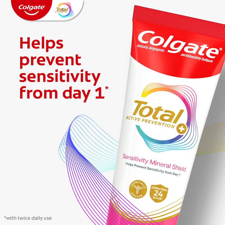 Colgate Total Active Prevention Sensitivity Mineral Shield Mint Toothpaste - Gentle Mint - 3oz, 2 of 15