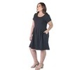 Plus Size Scoop Neck Knee Length Pleated Pocket Dress - 24seven Comfort Apparel™ - 2 of 4