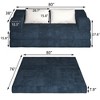 Lyngins 80 Inch Chenille Sofa with 2 Pillows,Upholstered Convertible Folding Couch with King Size Bed Mattress for Living Room,Bedroom - 3 of 4