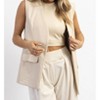 Women's LACI LEATHER HALTER CROP AND VEST SET - CRESCENT - 4 of 4