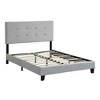 Full Size Bed Frame, Upholstered Platform Bed With Pull Point Tufted Headboard, Load Capacity 600 Pounds, No Box Spring Needed Gray - image 2 of 4