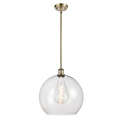 Athens - 1 Light Pendant In Industrial Style-16.38 Inches Tall and 13.75 Inches Wide