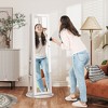 HOMCOM Jewelry Cabinet, 360° Swivel Jewelry Armoire with Full-Length Mirror, Storage Shelves, Interior Small Mirror, for Bedroom Living Room, White - 3 of 4