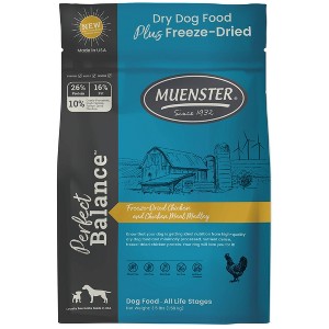 Muenster Chicken Flavor Perfect Balance Kibble and Freeze Dried Dry Dog Food - 3.5lbs - 1 of 4