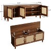 Tribesigns 55" Shoe Storage Bench, 3 Doors 2 Tier Shoe Cabinet with Lift Top Storage, Entryway Bench for Entryway, Bedroom, Living Room - 3 of 4