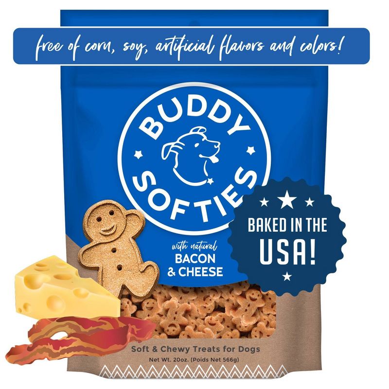 Buddy Biscuits Soft and Chewy Treats with Bacon and Cheese Dry Dog Treats, 1 of 9