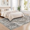 Hallway Runner Rug - Washable Vintage Low Pile Non-Slip Kitchen & Bathroom Carpet Mat for Entryway, Laundry Retro Accent - 4 of 4