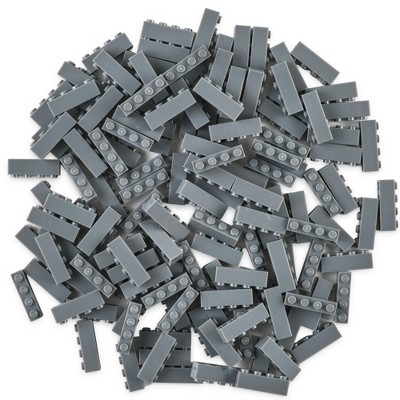 Strictly Briks Classic Bricks Starter Kit, Gray, 144 Pieces, 1x4 Inches, 100% Compatible with All Major Brick Brands