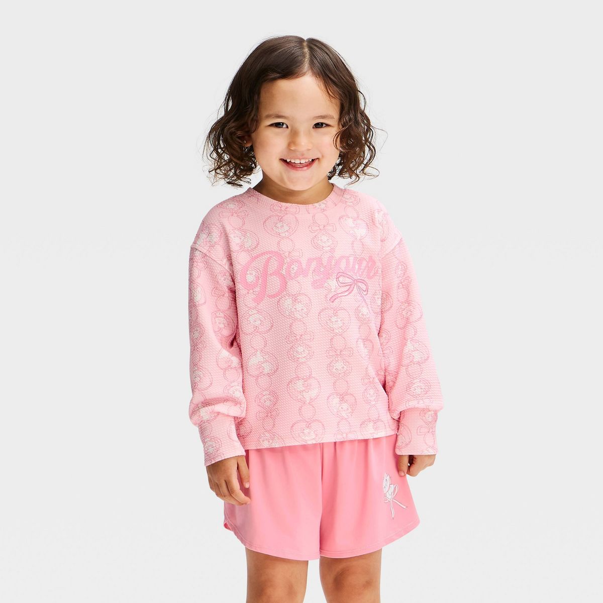 Toddler Girls' Aristocats 2pc Coquette Active Bonjour Marie Shorts Set - Pink - thumbnail 3
