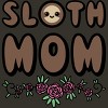 Junior's Design By Humans Sloth Mom Flowers By SlothgirlArt T-Shirt - 2 of 2