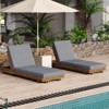 VisioGear Chaise Lounge Chairs, Pool Chairs Lounges with Triple Fold Cushion, Beach Recliners with Adjustable Backrest, Dark Gray, 76.8"*27.5"*5.9" - 4 of 4