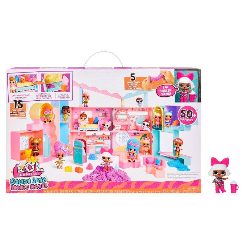 L.O.L. Surprise! Squish Sand Magic House with Tot - Playset with Collectible Doll Squish Sand Surprises Accessories, 6 of 8