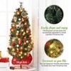 Tabletop Christmas Tree 3/4.5ft Pre-Lit Christmas Tree with a Sleigh Ride Base Base - 3 of 4