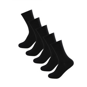 INSPIRE CHIC Crew High Cotton Stretchy Work Casual Athletic Socks 5 Pairs - 1 of 4