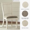 Set of 2 Bolanburg Dining Upholstered Side Chair Antique White - Signature Design by Ashley: Rake-Back, Textured Oak Finish - 3 of 4