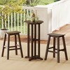 Tangkula 21.5" Round Bar Table Patio HDPE Bar Height Dining Table w/ Slatted Tabletop - 4 of 4