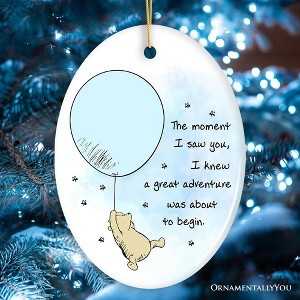 Seeing You I Knew an Adventure was About to Begin Ornament, Pooh Bear's Inspiring Quote Christmas Keepsake| OrnamentallyYou - 1 of 4