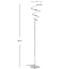 60.5" Metal Scribble Modern Dimmable Floor Lamp: LED, Silver - JONATHAN Y - 4 of 4