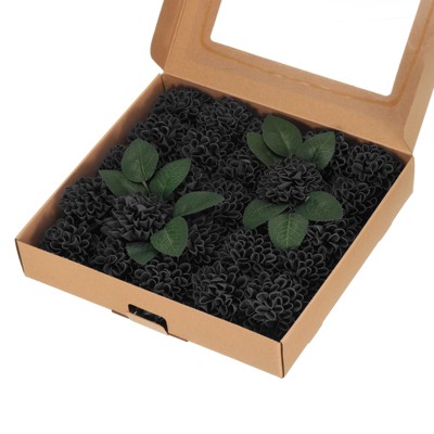 Unique Bargains Durable PE Realistic Appearance Mini Artificial Flower Heads 2.8 x 9.3 Inch 25 Pcs