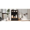 TiramisuBest Modern Hall Tree with Entryway Bench,3 Shelves and Drawers,40.2" Wide Storage Bench for Hallway,Living Room,Bedroom,Black&Wood Finish - 4 of 4