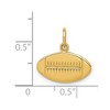 Black Bow Jewelry 14k Yellow Gold Flat Football Charm or Pendant, 16mm (5/8 inch) - 4 of 4