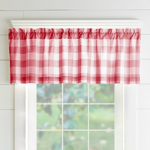 Elrene Farmhouse Living Buffalo Check Window Valance - 60" x 15" - Elrene Home Fashions - 1 of 3