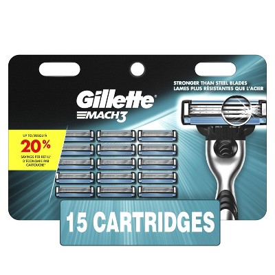 Gillette Mach3 Men's Razor Blade Refills - 15ct