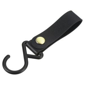 Unique Bargains PU Leather Strap Outdoor Camping Plastic S Shelf Hooks and Hangers - 1 of 4