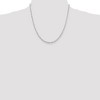 Black Bow Jewelry 2.75mm, Sterling Silver Solid Loose Rope Chain Necklace - 2 of 4