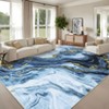 Abstract Machine Washable Runner Rugs Non-Slip Non-Shedding Contemporary Accent Rug Low Pile Easy Cleaning Indoor Carpet for Hallway Bedroom Kitchen - 4 of 4